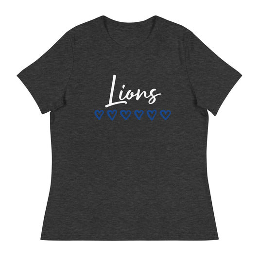 Lions Women's Relaxed T-Shirt (Hearts)