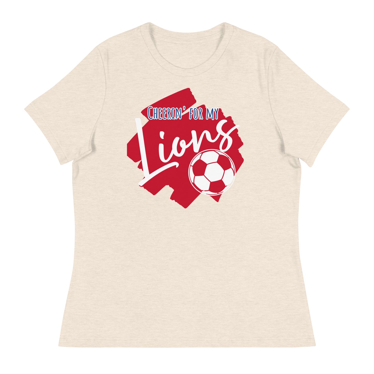 Lions Women's Relaxed T-Shirts (Cheerin Soccer)