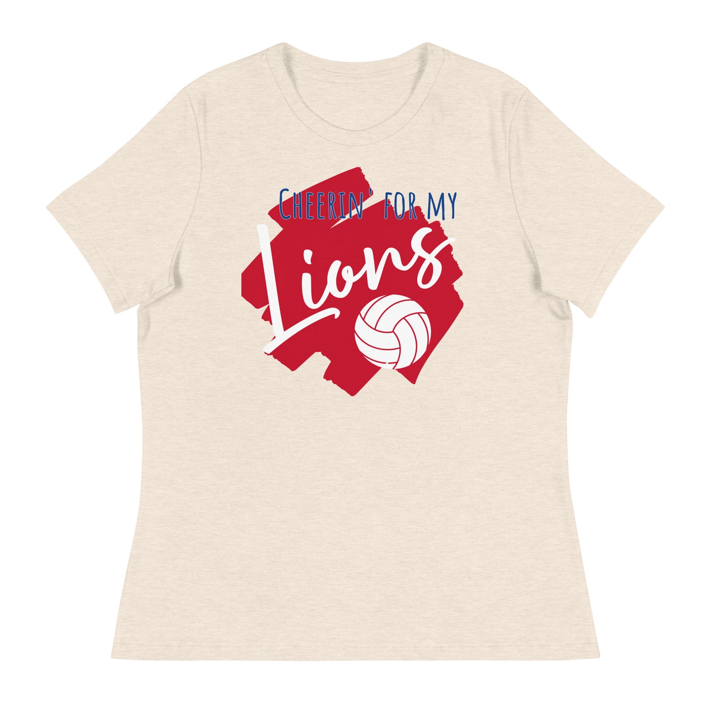 Lions Women's Relaxed T-Shirt (Cheerin Volleyball)