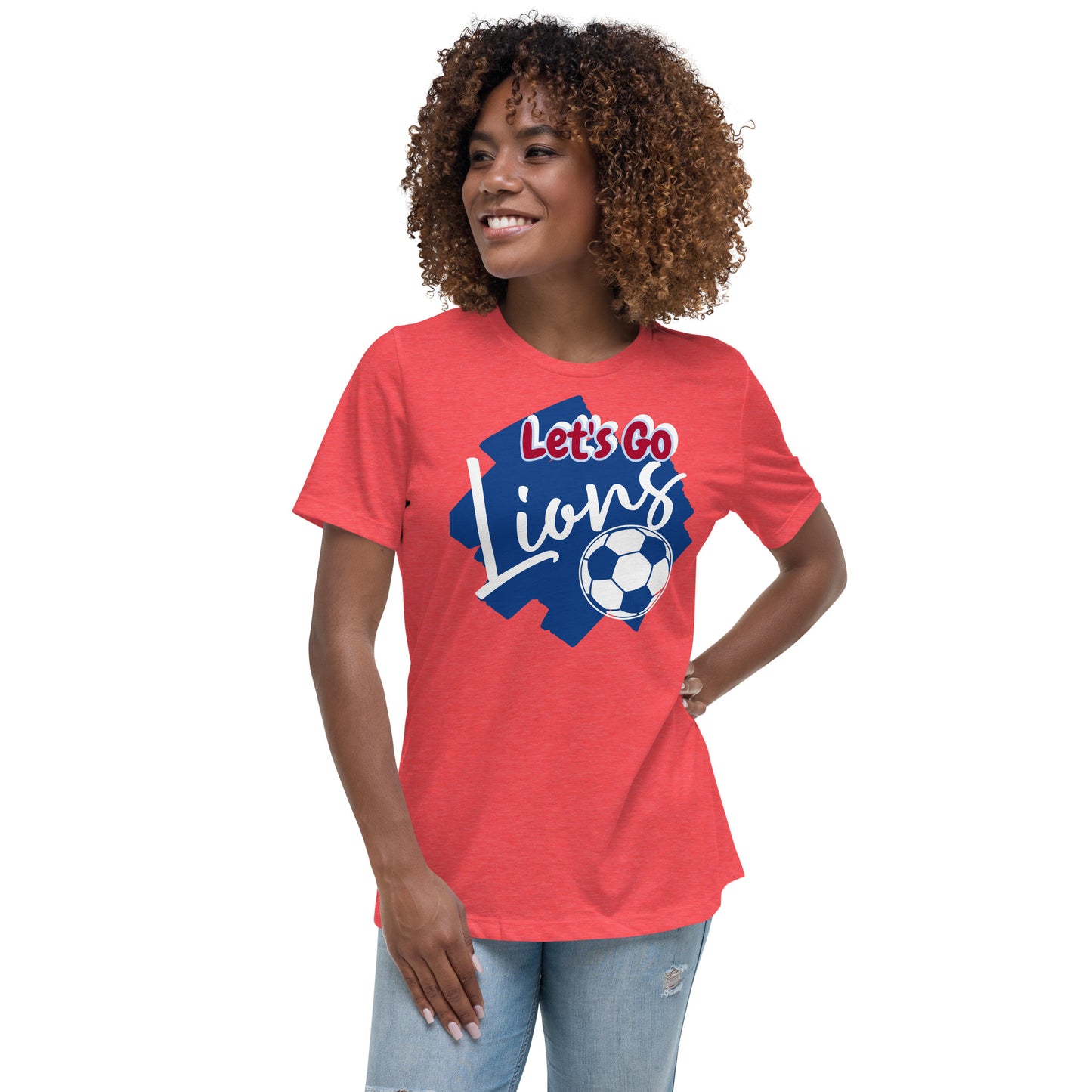 Lions Women's Relaxed T-Shirt (Lets Go Soccer)