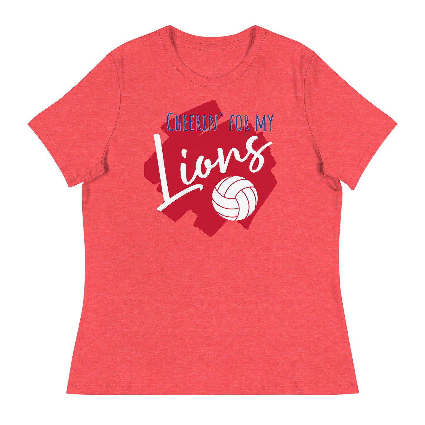 Lions Women's Relaxed T-Shirt (Cheerin Volleyball)