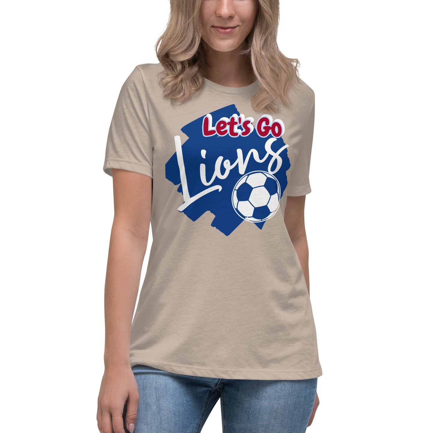 Lions Women's Relaxed T-Shirt (Lets Go Soccer)