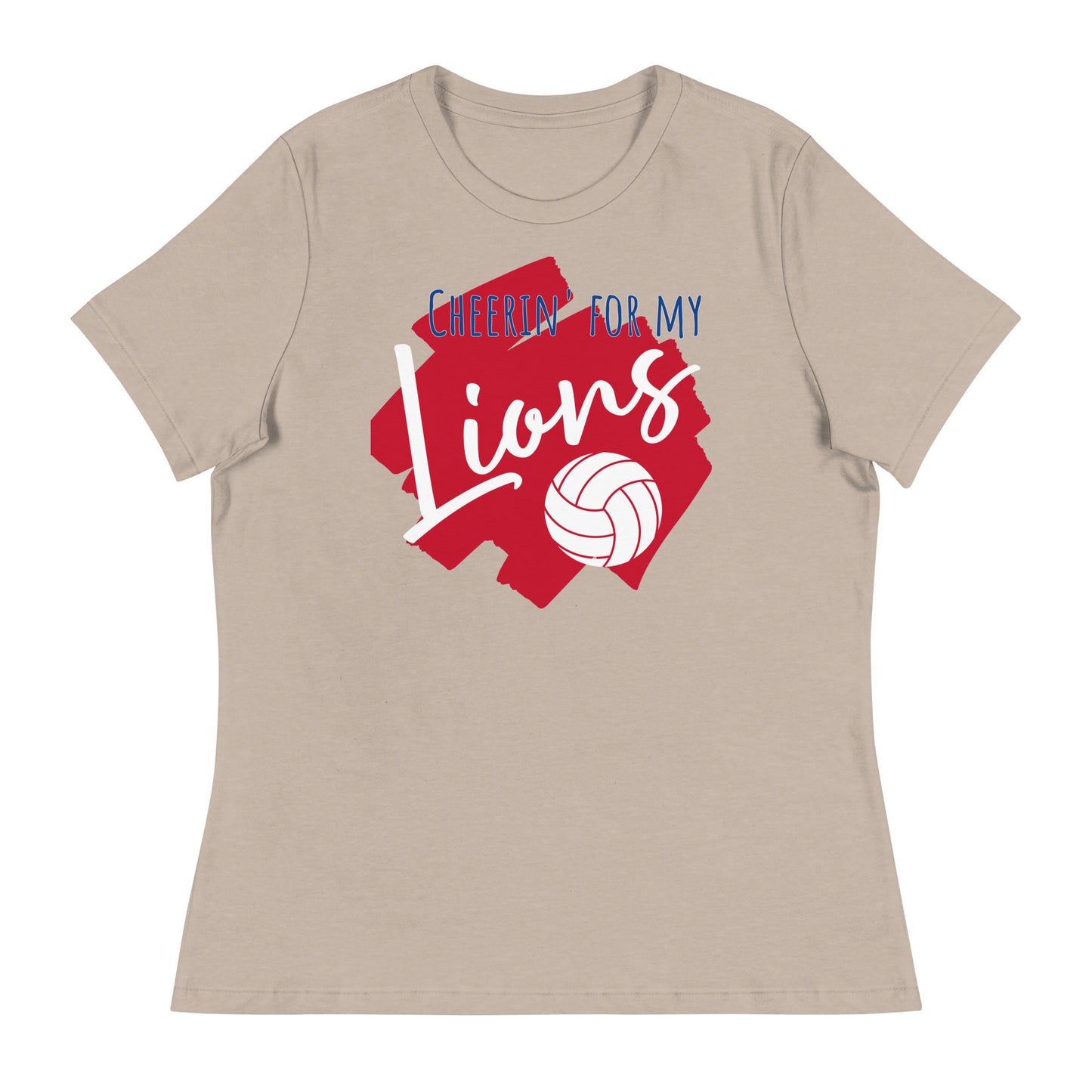 Lions Women's Relaxed T-Shirt (Cheerin Volleyball)