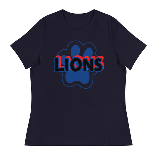 Lions Women's Relaxed T-Shirt (Paw)