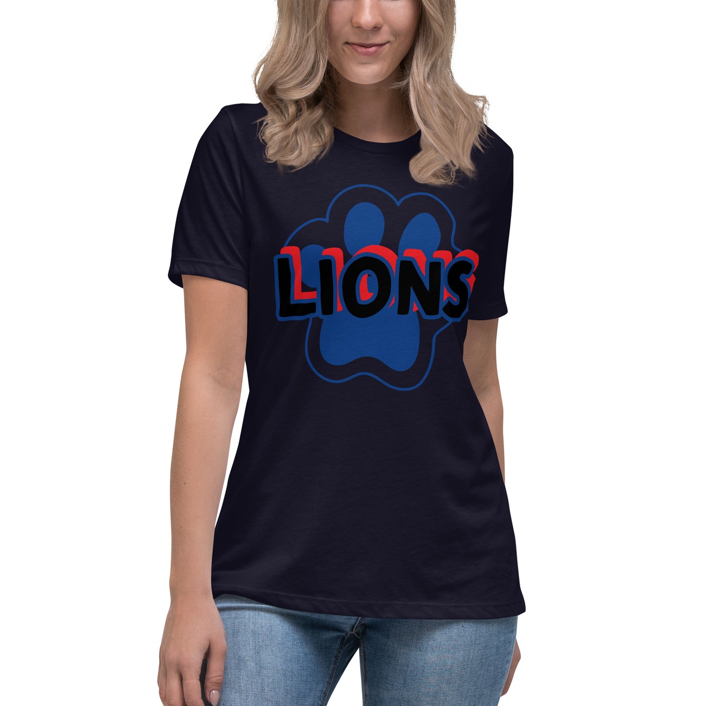 Lions Women's Relaxed T-Shirt (Paw)