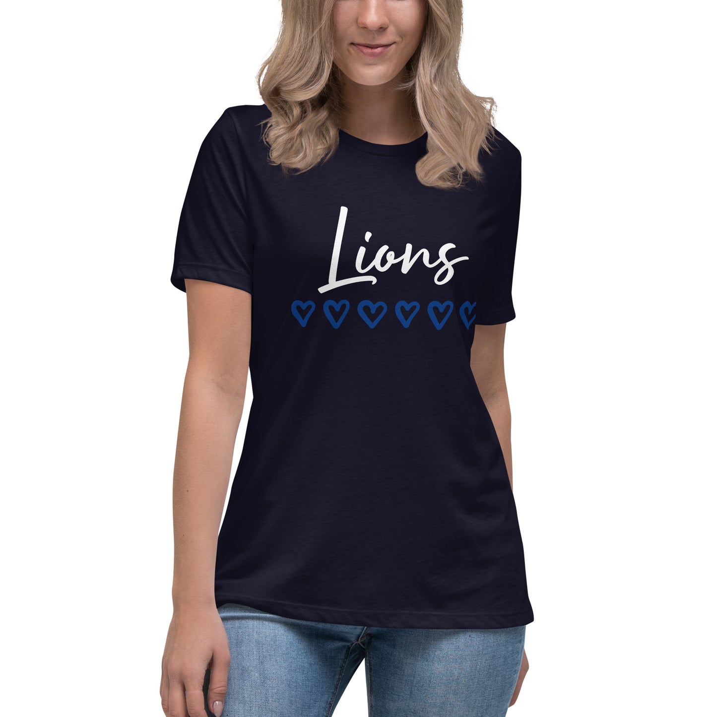 Lions Women's Relaxed T-Shirt (Hearts)