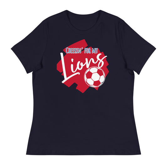 Lions Women's Relaxed T-Shirts (Cheerin Soccer)