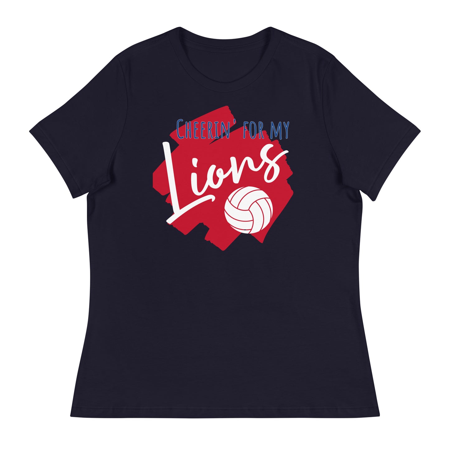 Lions Women's Relaxed T-Shirt (Cheerin Volleyball)