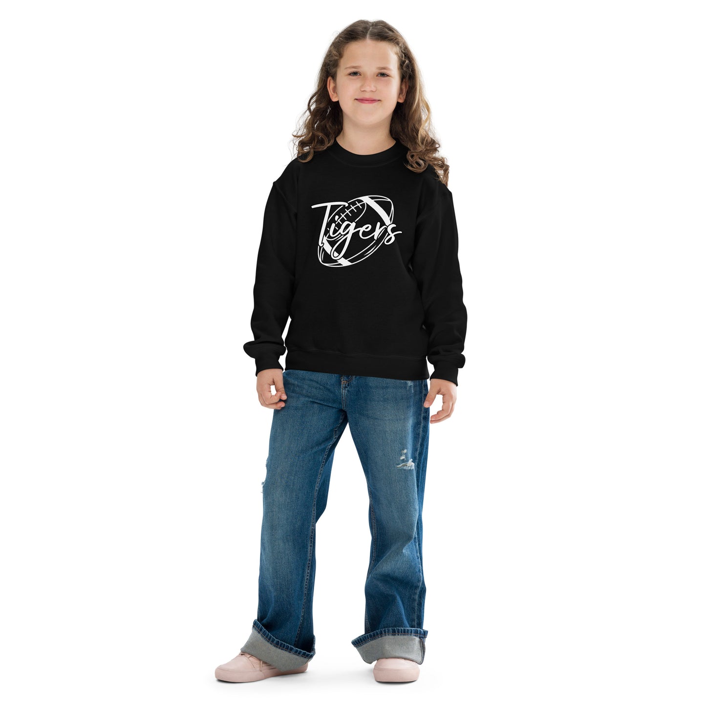 Tigers Football Youth Crewneck Sweatshirt