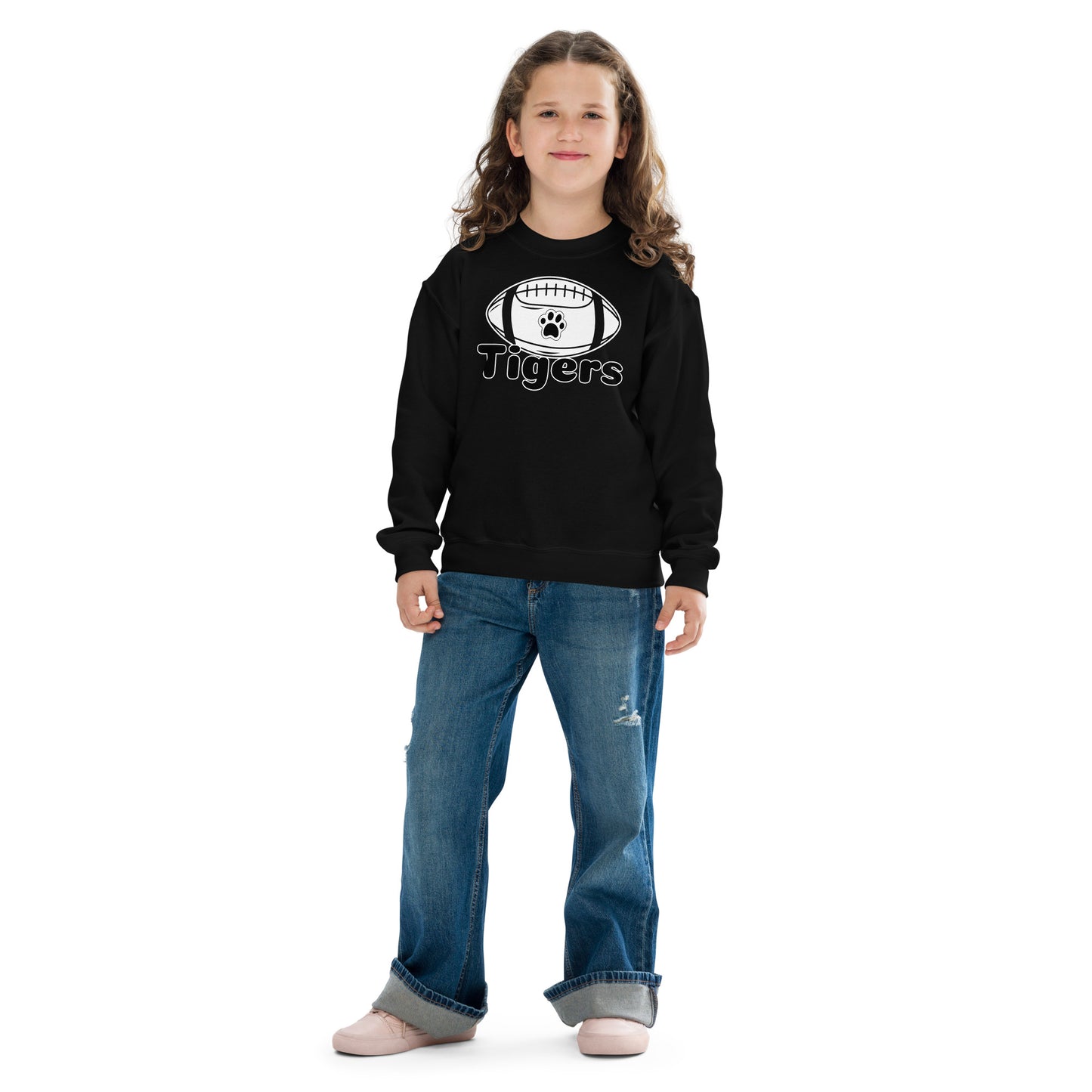 Tigers Football Youth Crewneck Sweatshirt