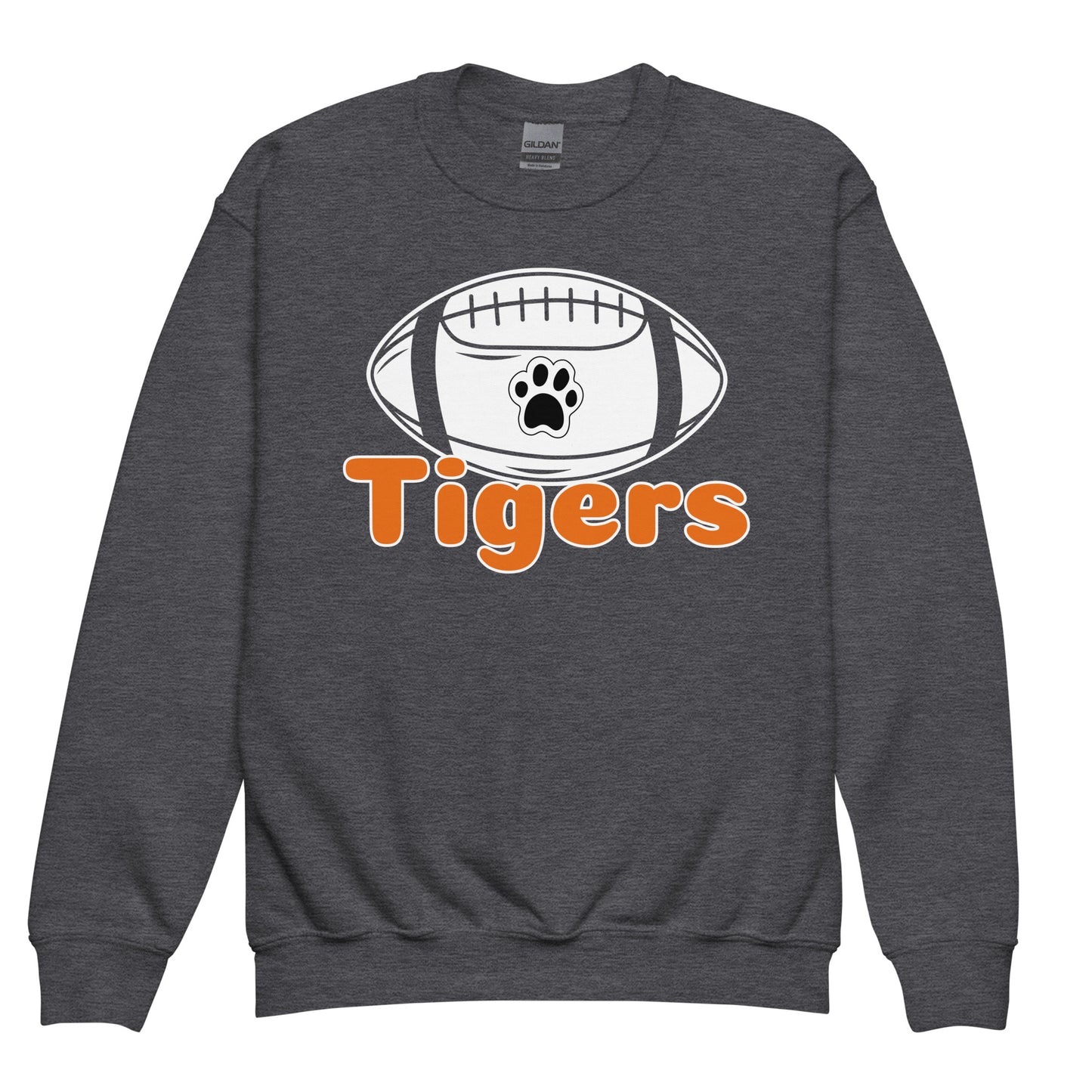 Tigers Football Youth Crewneck Sweatshirt