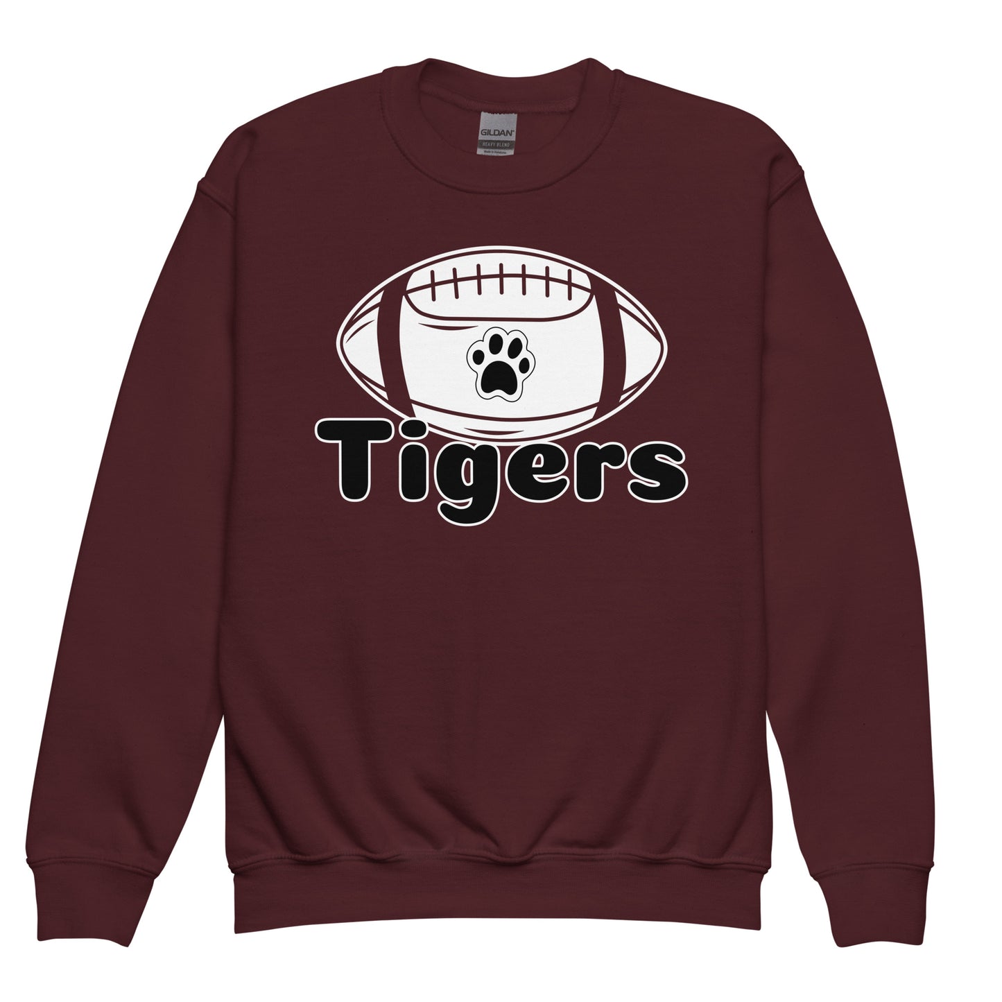 Tigers Football Youth Crewneck Sweatshirt