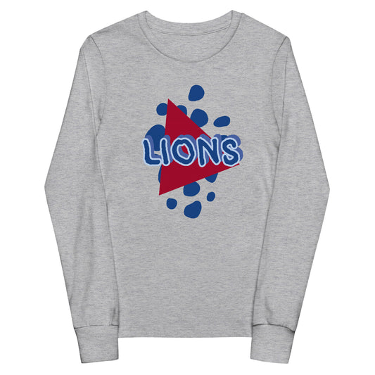 Lions Youth Long Sleeve Tee (Triangle) Bella Canvas