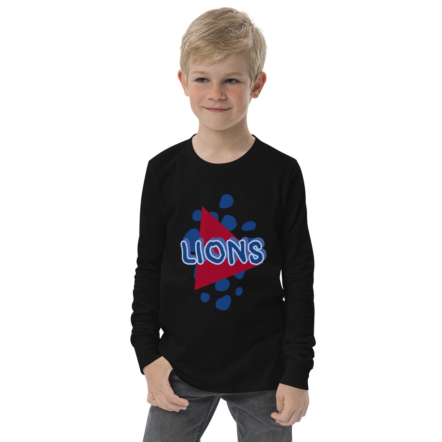 Lions Youth Long Sleeve Tee (Triangle) Bella Canvas