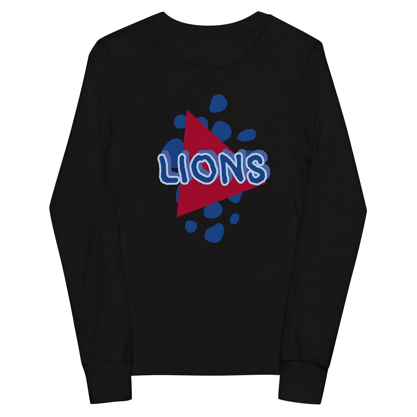 Lions Youth Long Sleeve Tee (Triangle) Bella Canvas