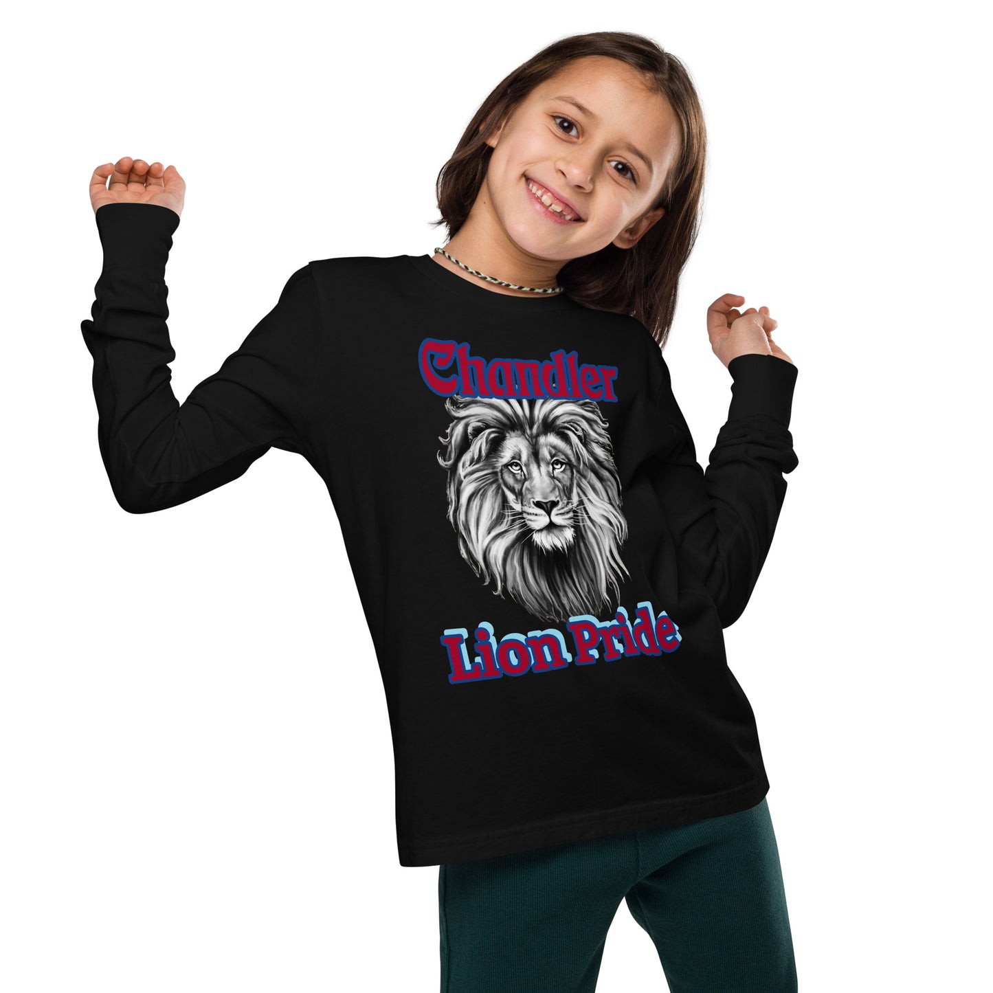 Lions Youth Long Sleeve Tee (Majestic Lion) Bella Canvas