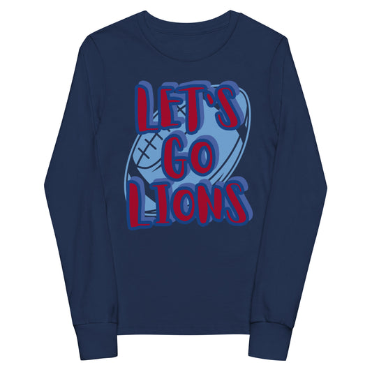 Lions Youth Long Sleeve Tee (Lets Go) Bella Canvas