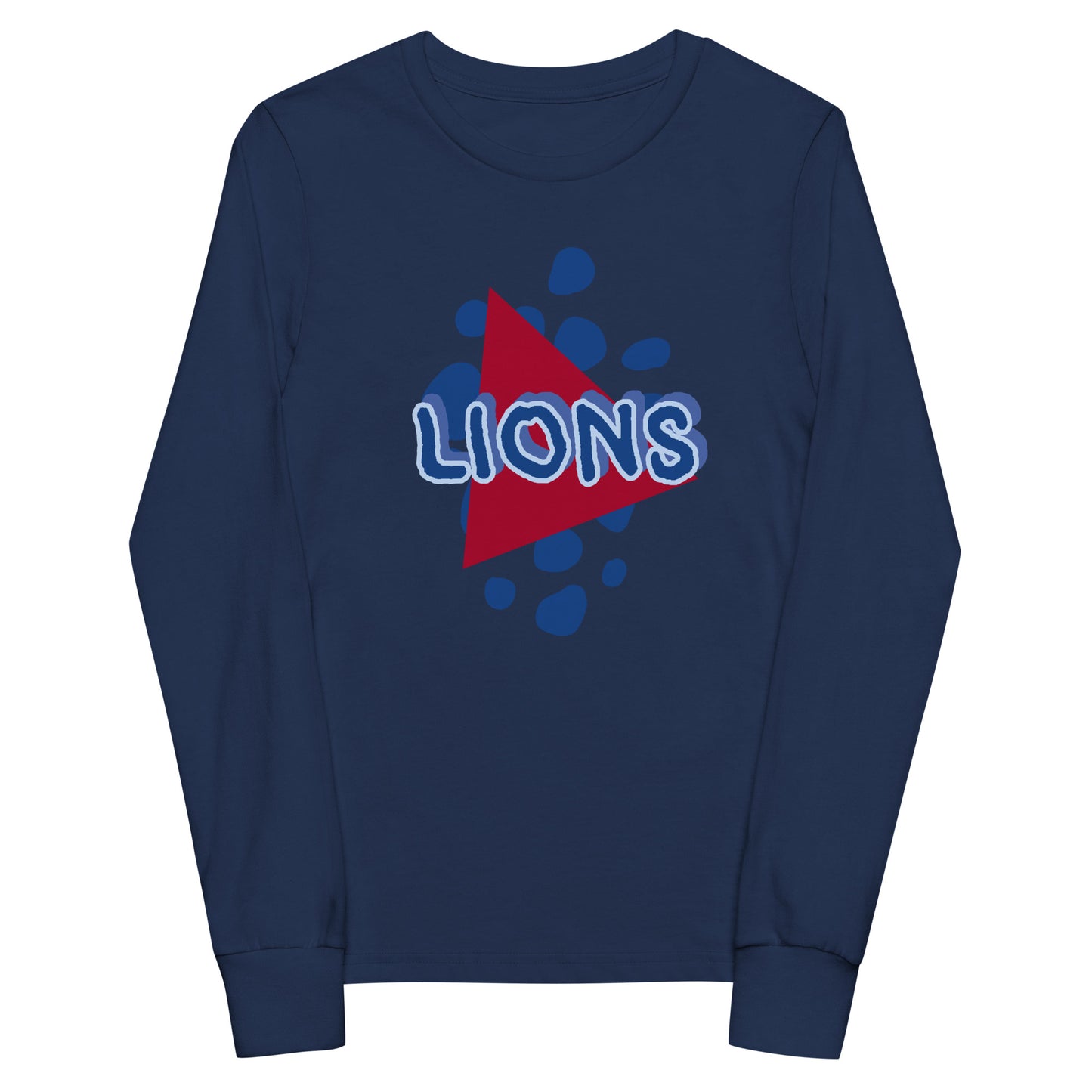 Lions Youth Long Sleeve Tee (Triangle) Bella Canvas