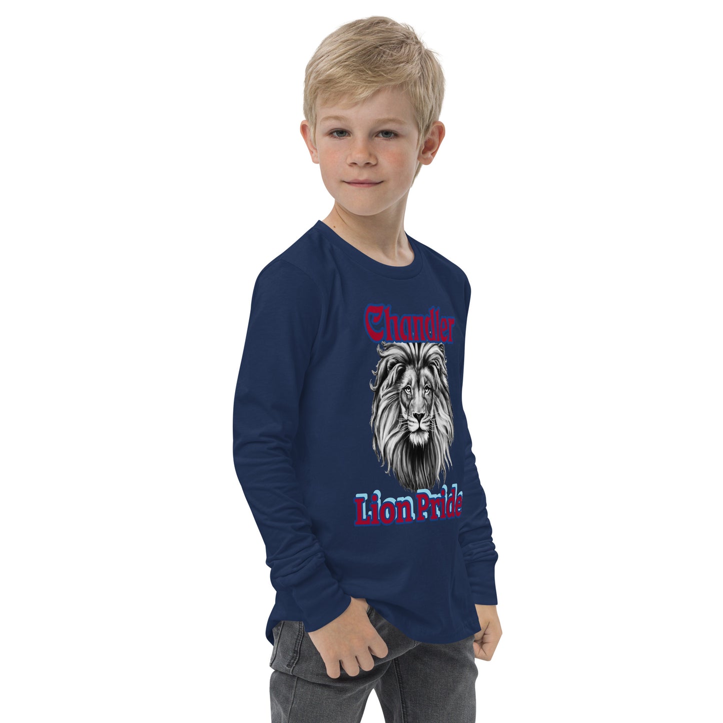 Lions Youth Long Sleeve Tee (Majestic Lion) Bella Canvas