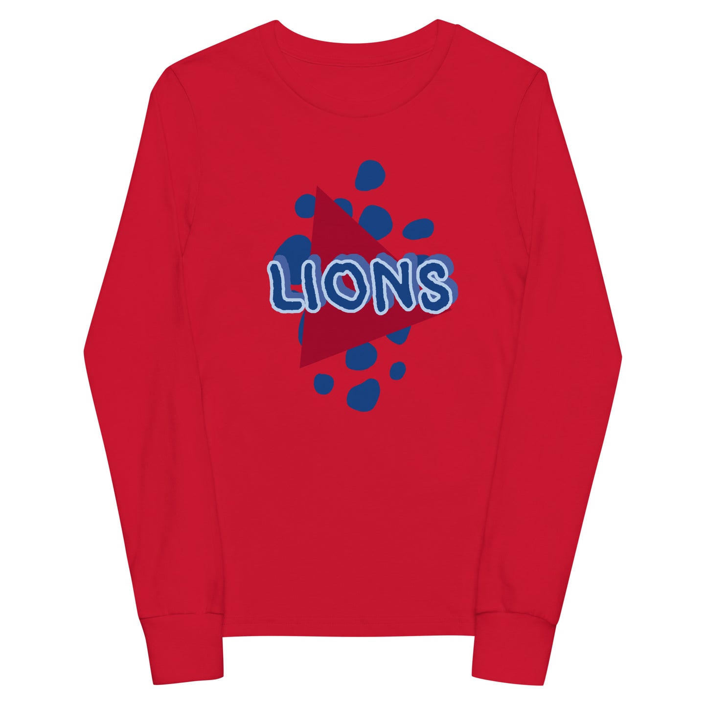 Lions Youth Long Sleeve Tee (Triangle) Bella Canvas