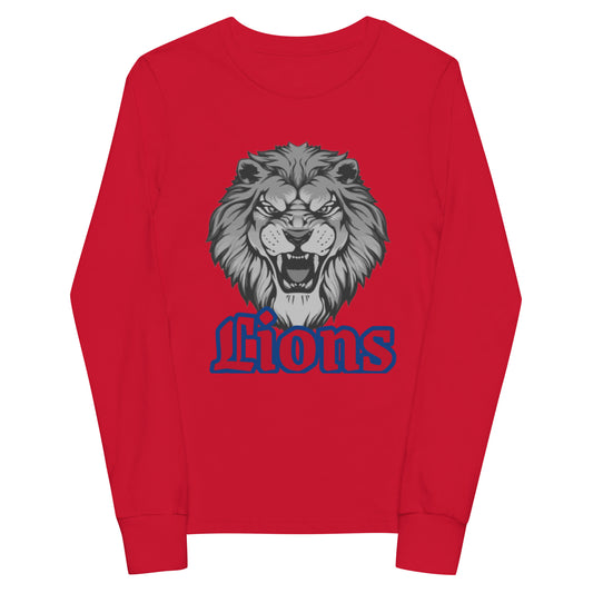 Lions Youth Long Sleeve Tee Bella Canvas