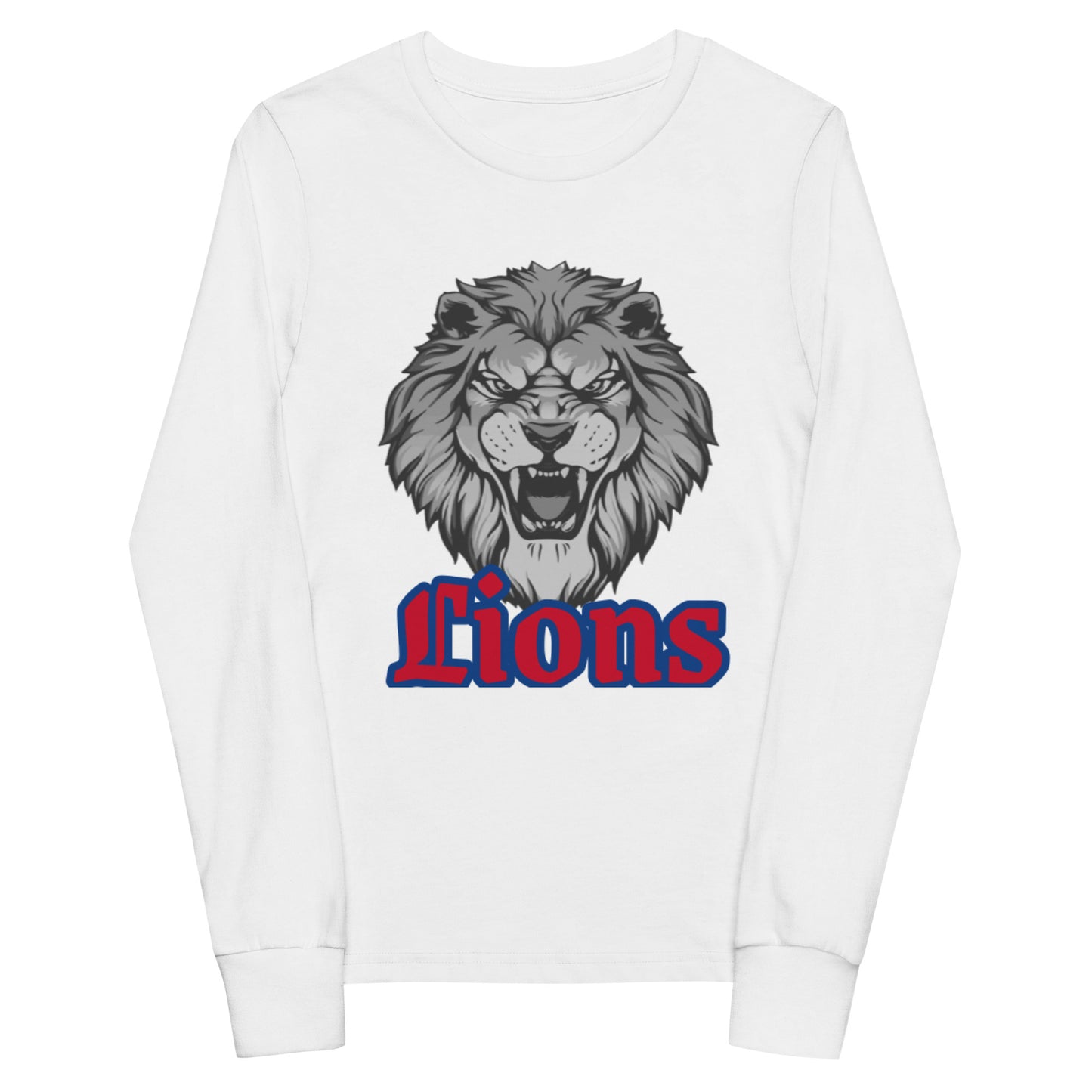 Lions Youth Long Sleeve Tee Bella Canvas