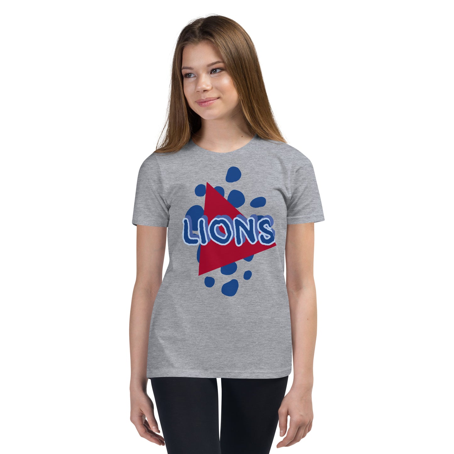 Lions Youth Short Sleeve T-Shirt (Spots Triangle) Bella Canvas