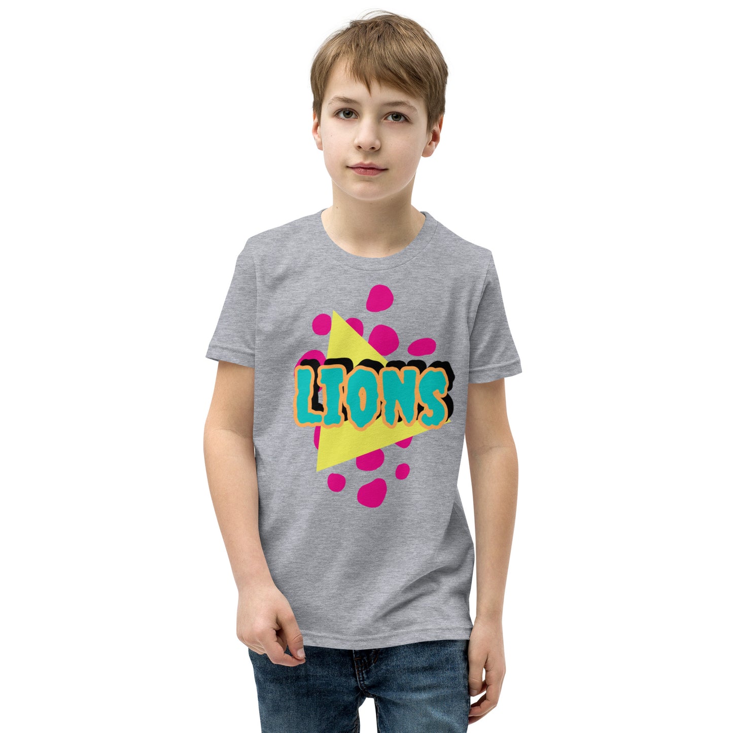 Lions Youth Short Sleeve T-Shirt (Neon)