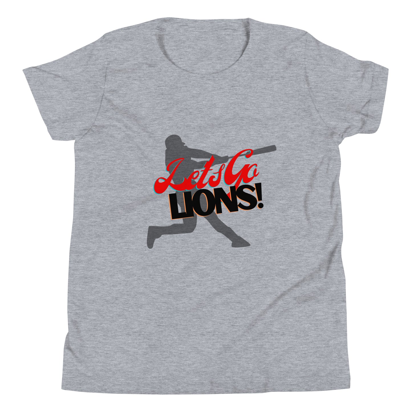 Lions Youth Short Sleeve T-Shirt (Lets Go Baseball)