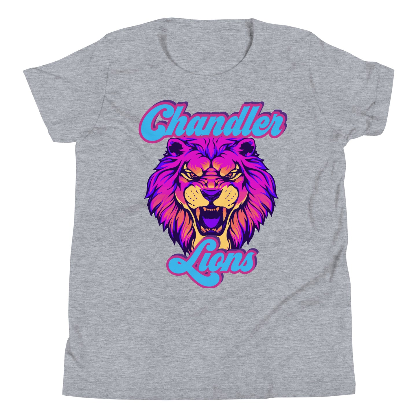 Chandler Lions Youth Short Sleeve T-Shirt (Neon Retro)