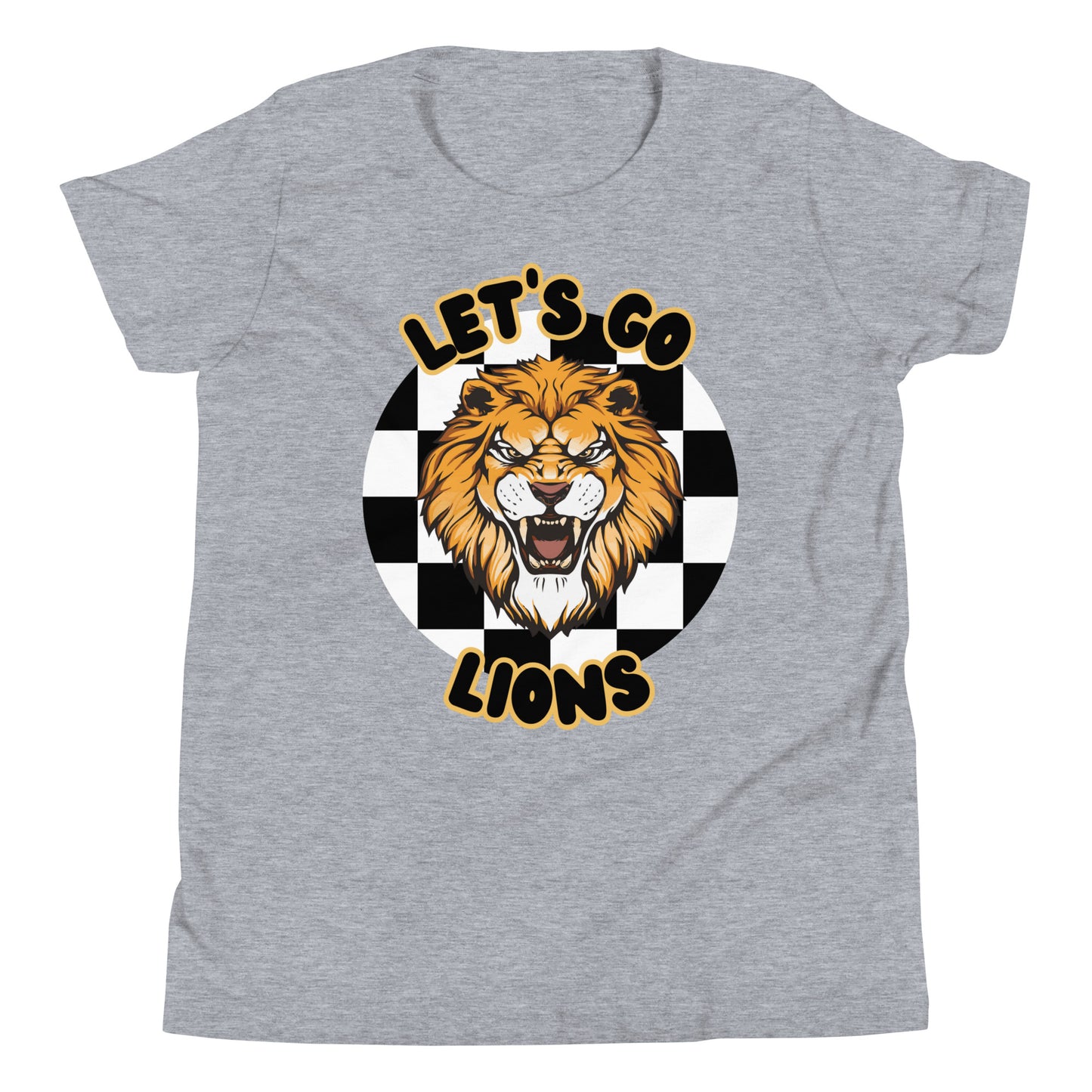 Lions Youth Short Sleeve T-Shirt (checkered)