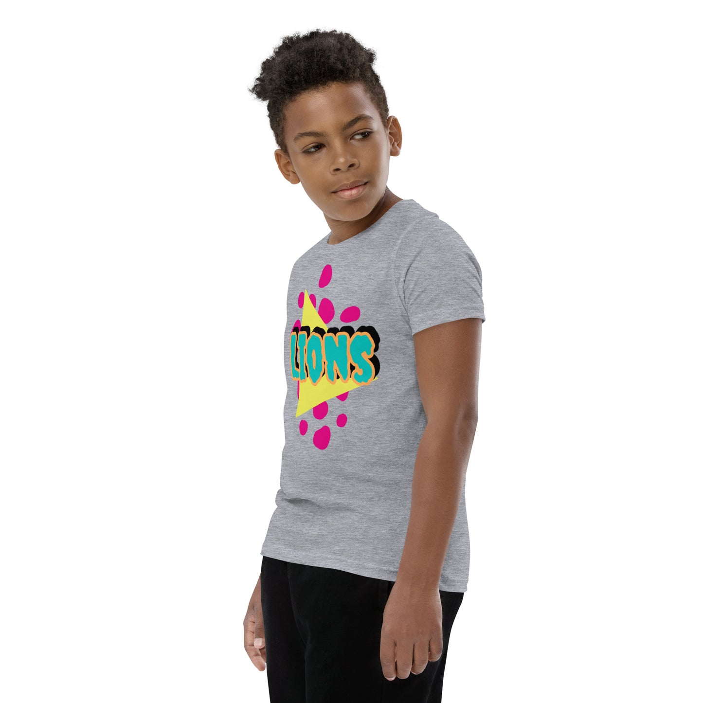 Lions Youth Short Sleeve T-Shirt (Neon)