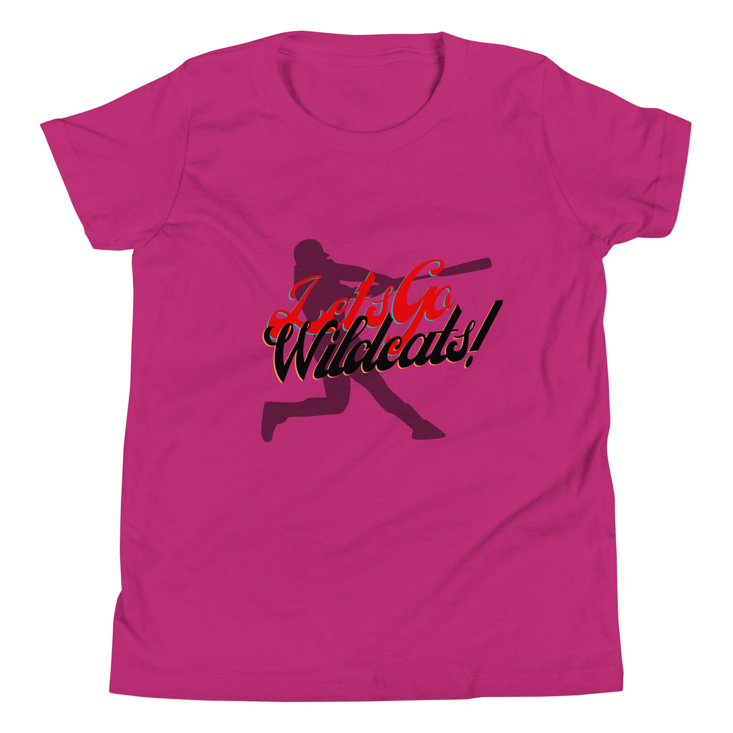 Wildcats Youth Short Sleeve T-Shirt (Lets Go Baseball)