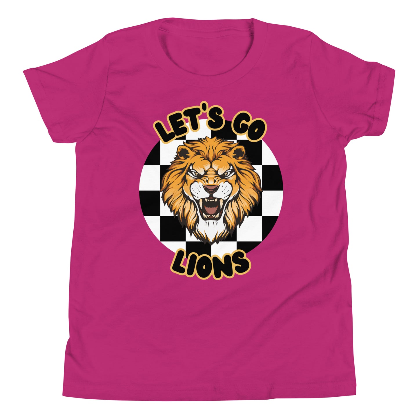 Lions Youth Short Sleeve T-Shirt (checkered)