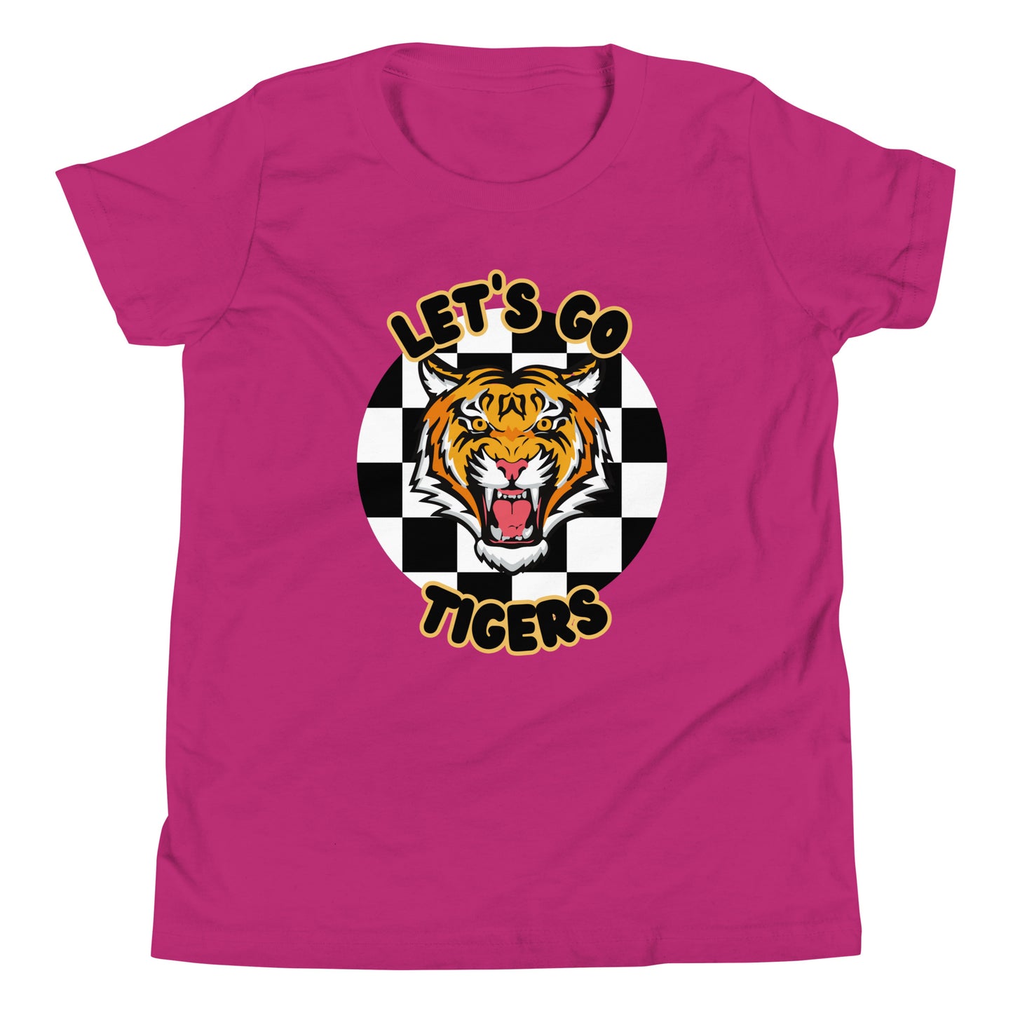 Tigers Youth Short Sleeve T-Shirt (checkered)