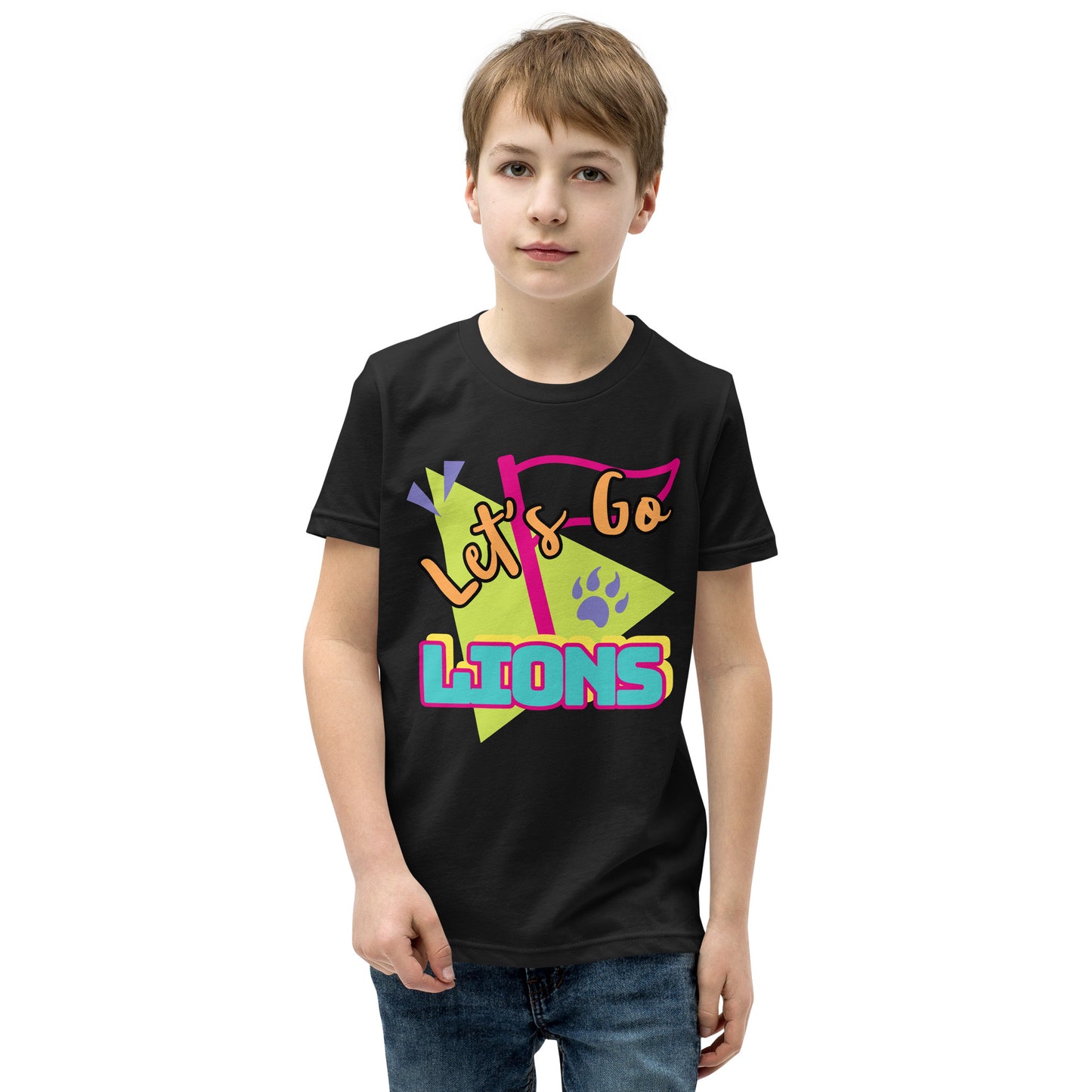 Lions Youth Short Sleeve T-Shirt (Neon)