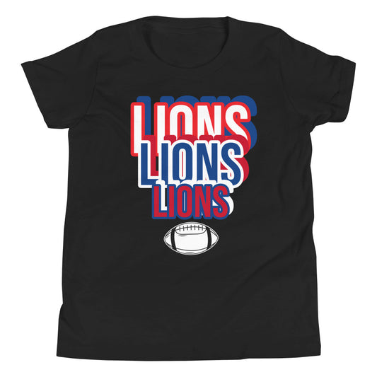 Lions Youth Short Sleeve T-Shirt (Spellout) Bella Canvas