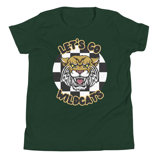 Wildcats Youth Short Sleeve T-Shirt (checkered)