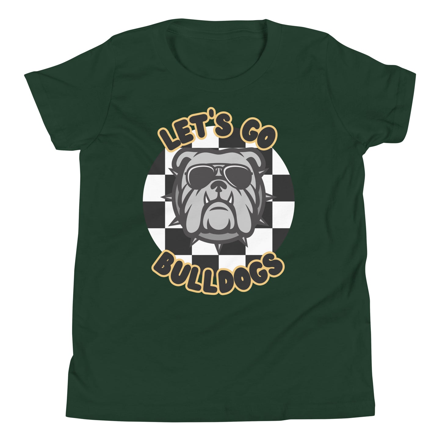 Bulldogs Youth Short Sleeve T-Shirt (Checkered)