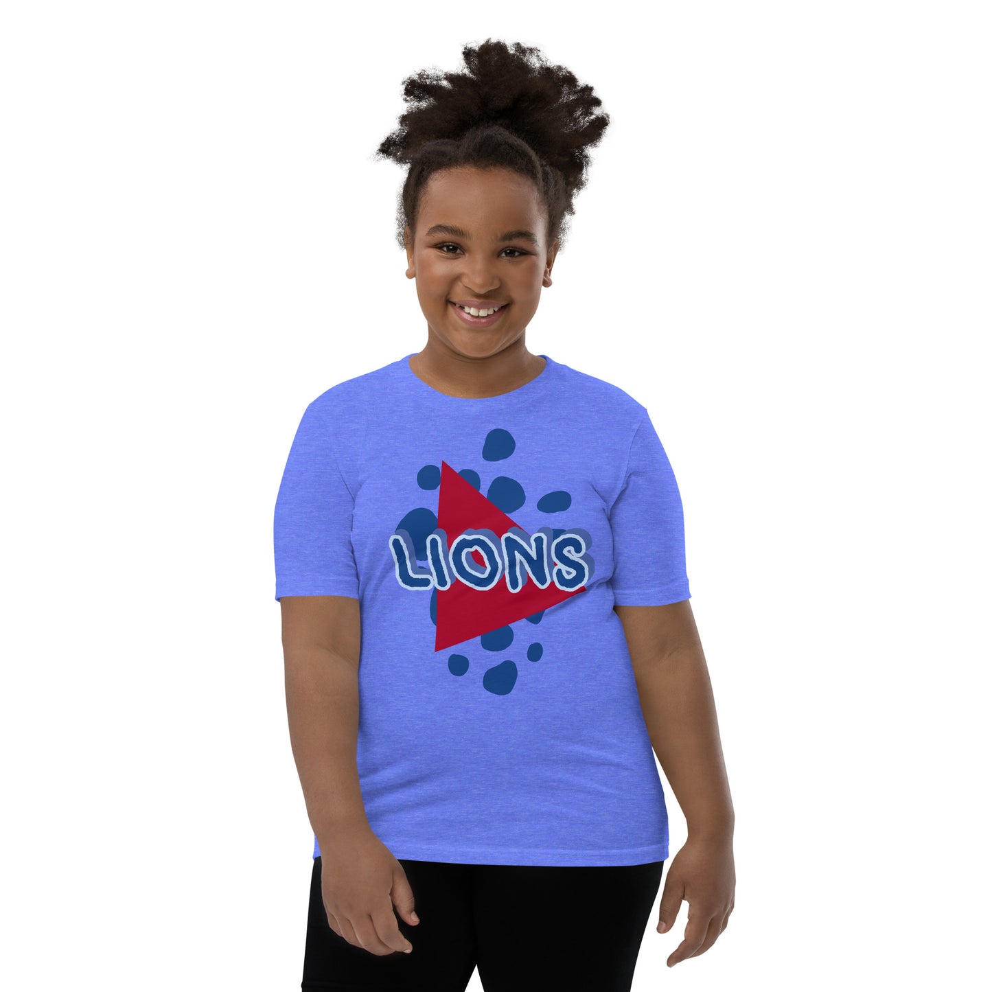 Lions Youth Short Sleeve T-Shirt (Spots Triangle) Bella Canvas