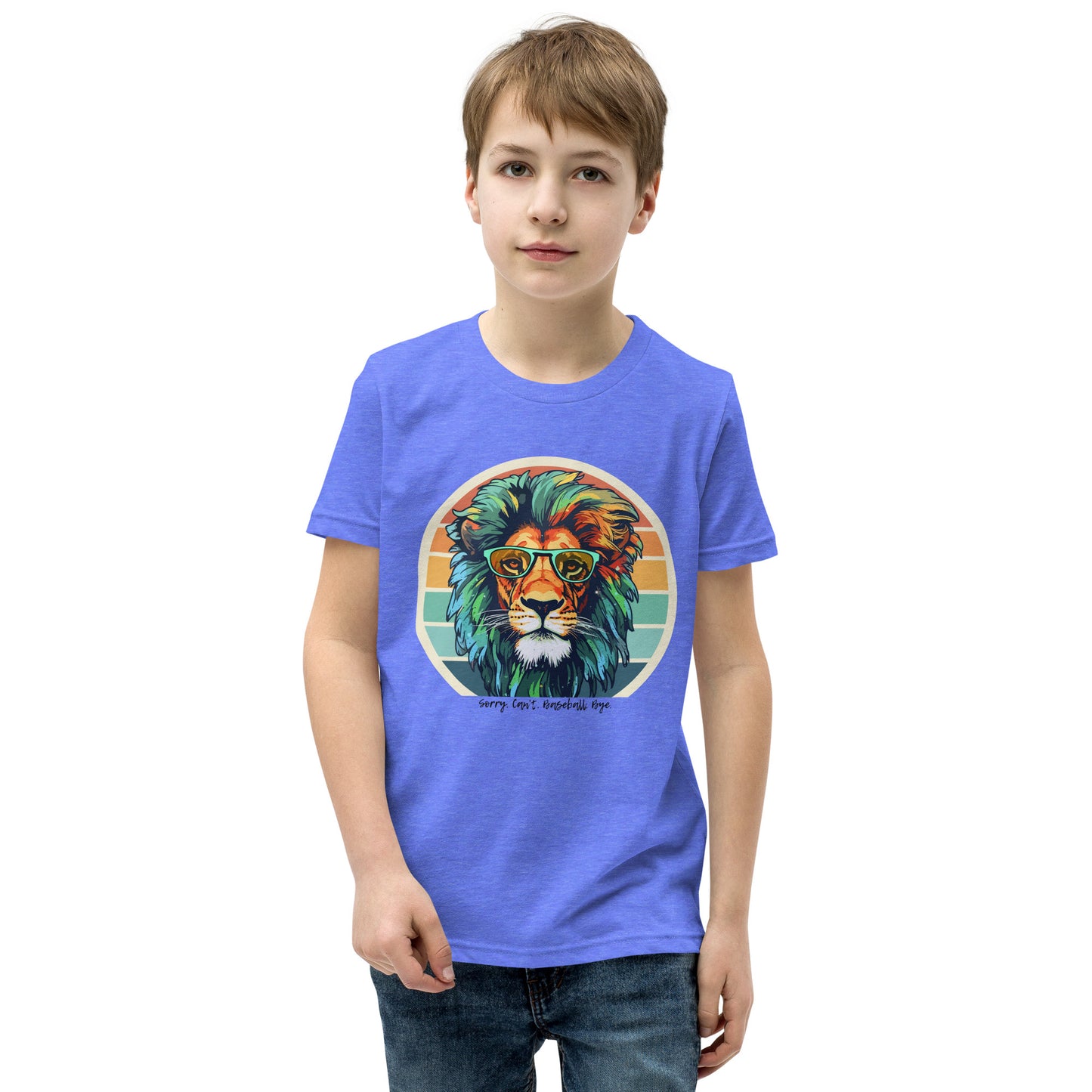 Lions Youth Short Sleeve T-Shirt (Sorry Can't Baseball Bye)