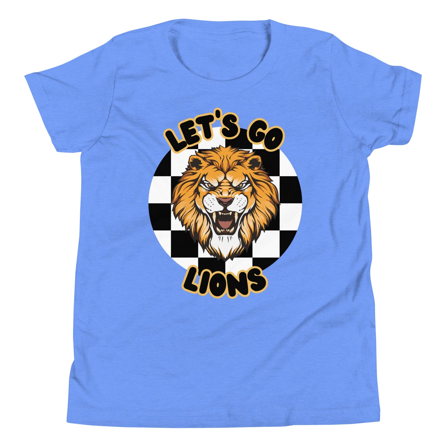 Lions Youth Short Sleeve T-Shirt (checkered)