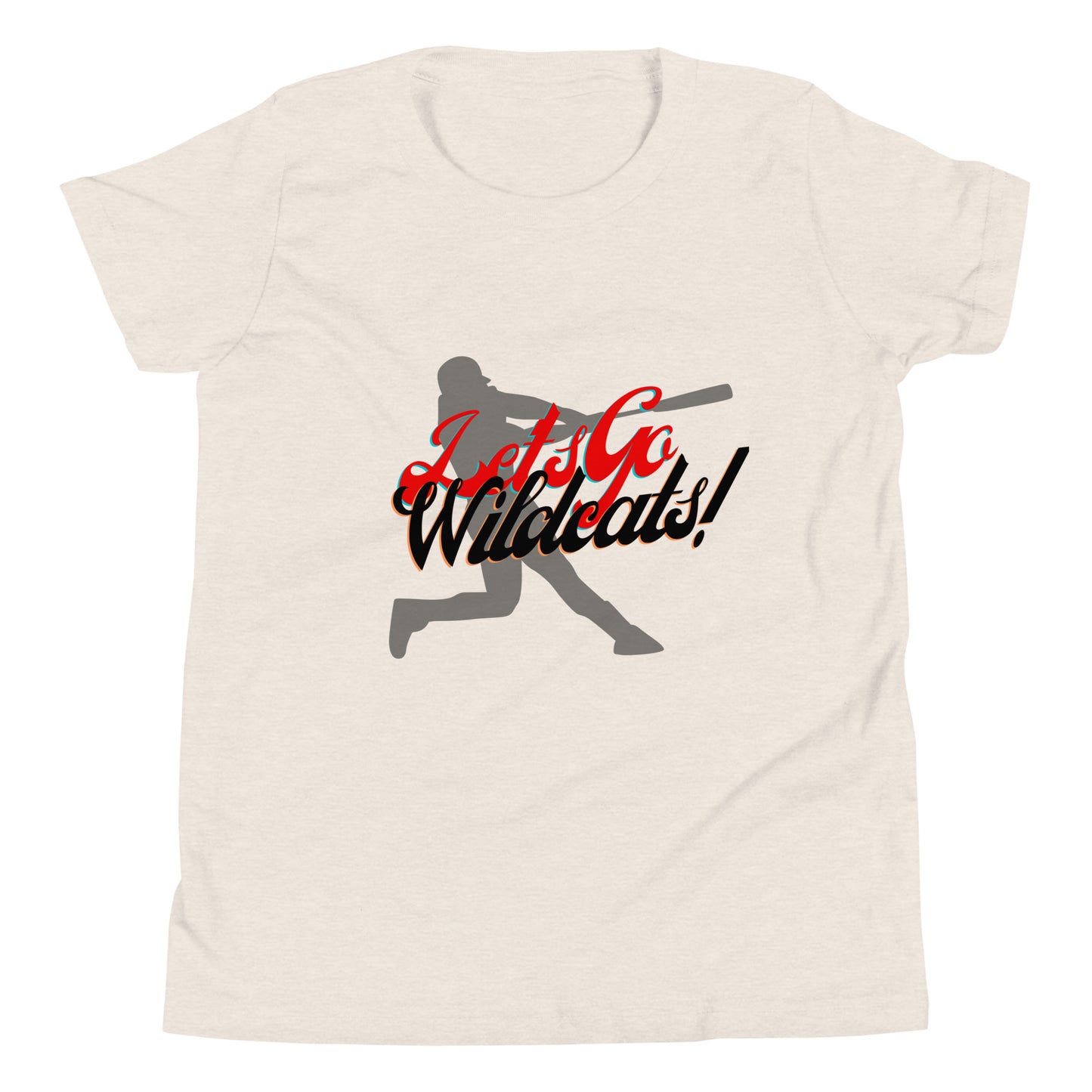 Wildcats Youth Short Sleeve T-Shirt (Lets Go Baseball)