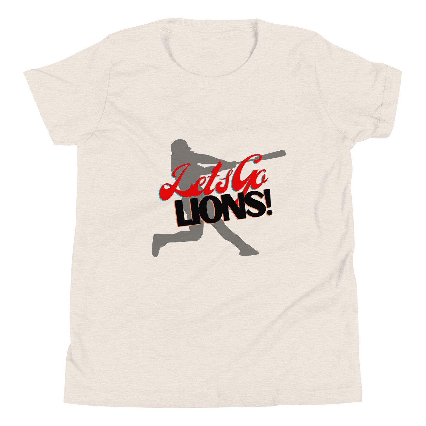 Lions Youth Short Sleeve T-Shirt (Lets Go Baseball)