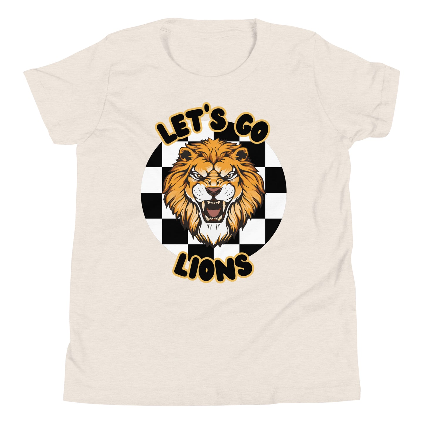 Lions Youth Short Sleeve T-Shirt (checkered)