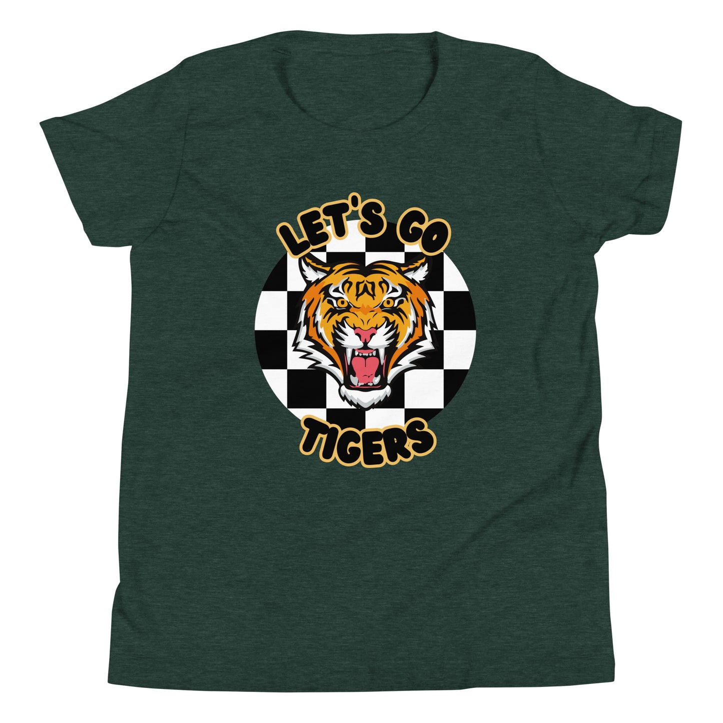 Tigers Youth Short Sleeve T-Shirt (checkered)