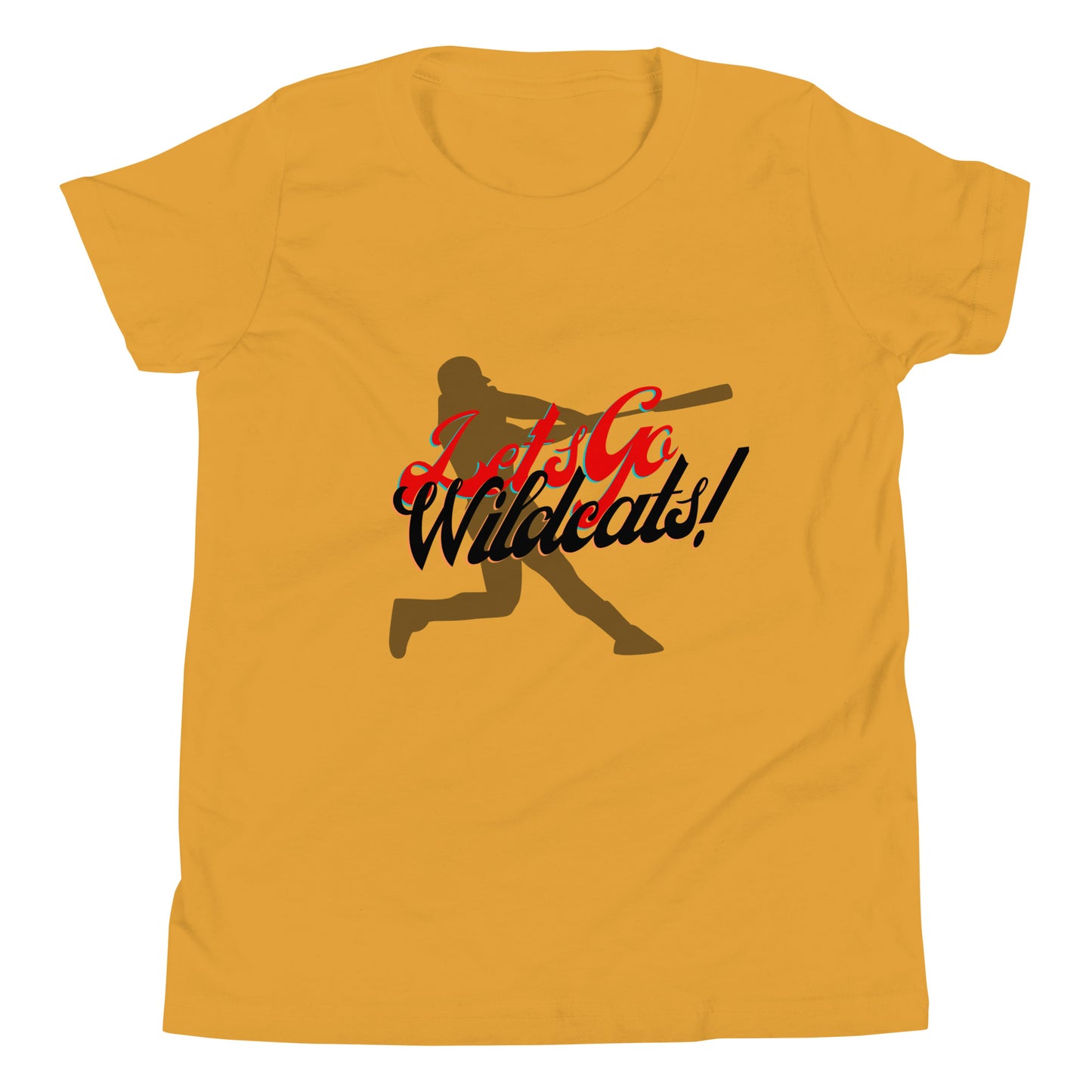 Wildcats Youth Short Sleeve T-Shirt (Lets Go Baseball)