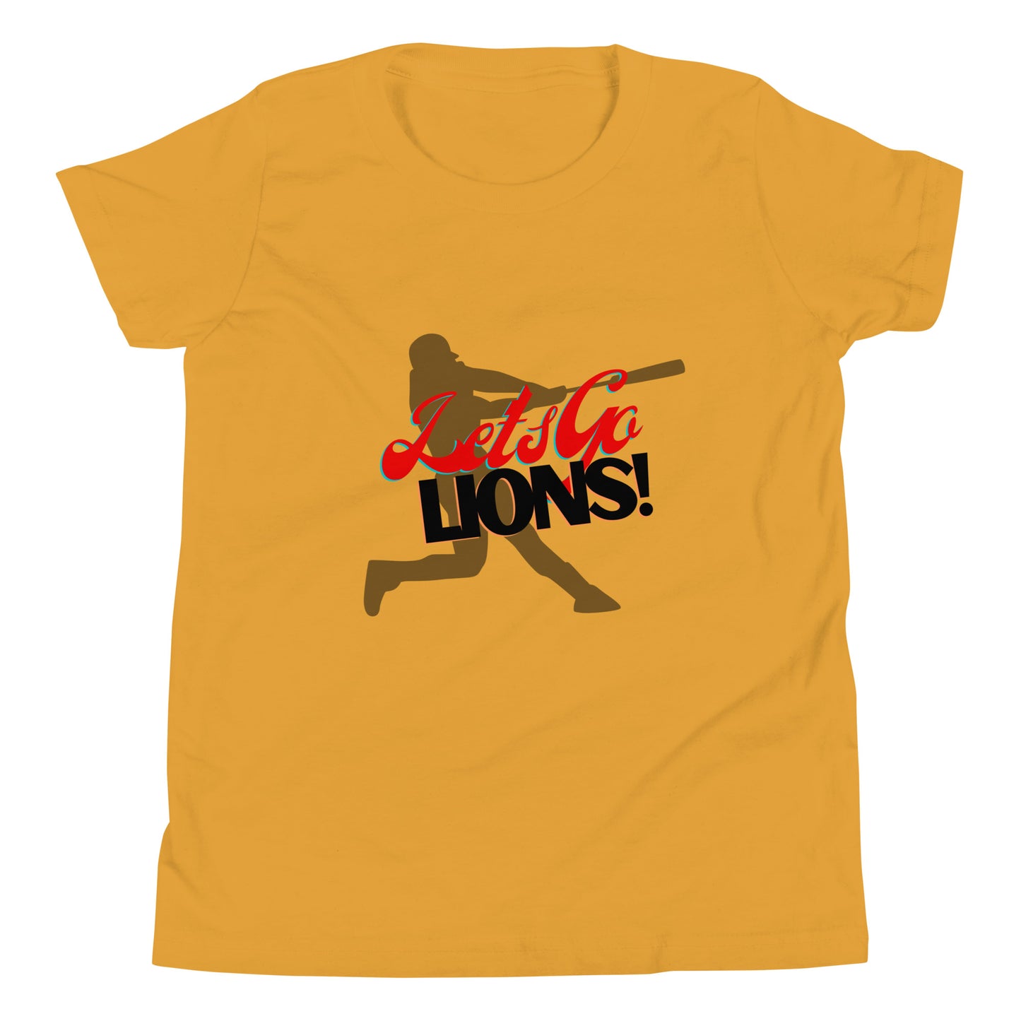 Lions Youth Short Sleeve T-Shirt (Lets Go Baseball)