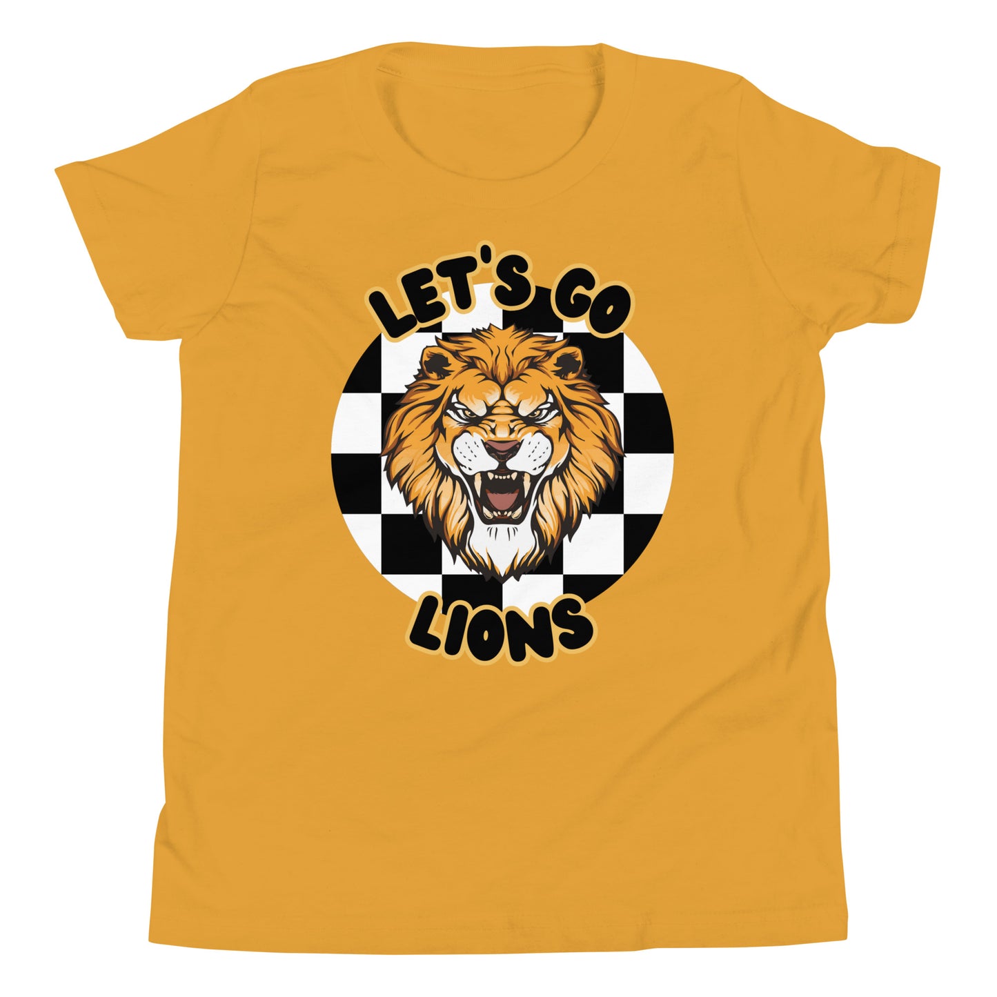 Lions Youth Short Sleeve T-Shirt (checkered)