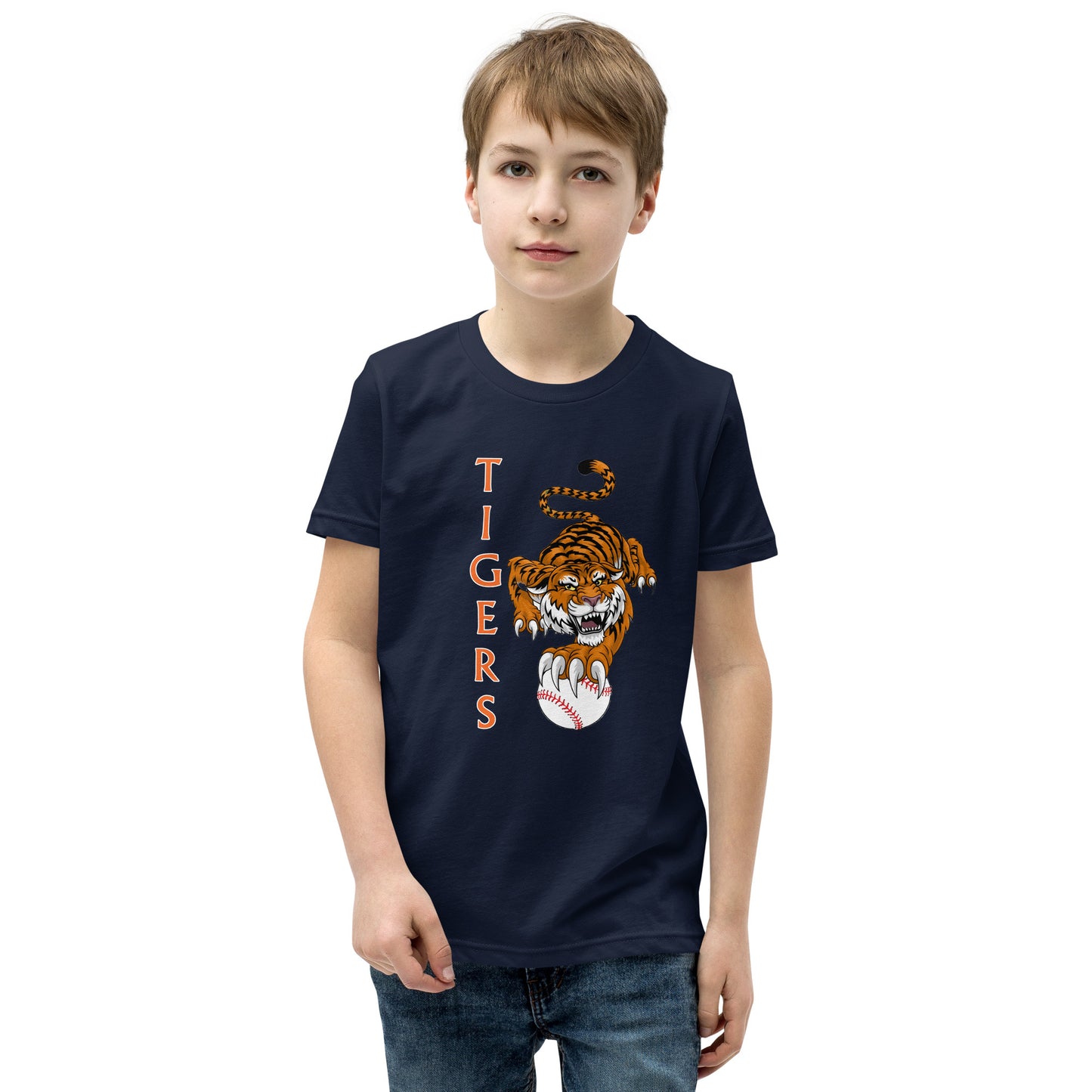 Tigers Baseball Youth Short Sleeve T-Shirt